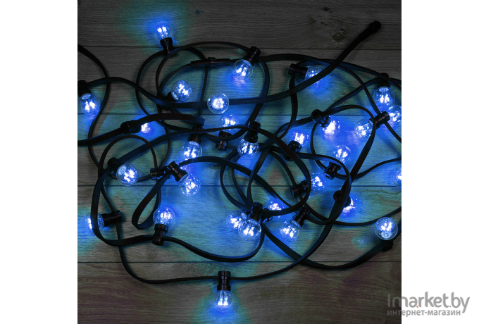 Новогодняя гирлянда Neon-night LED Galaxy Bulb String 10 м синий провод черный [331-323]