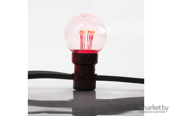Новогодняя гирлянда Neon-night LED Galaxy Bulb String 10 м красный провод черный [331-322]
