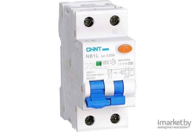 Выключатель нагрузки Chint Дифференциальный автомат NB1L 1P+N C16 30mA AC 10kA (36мм) (R)