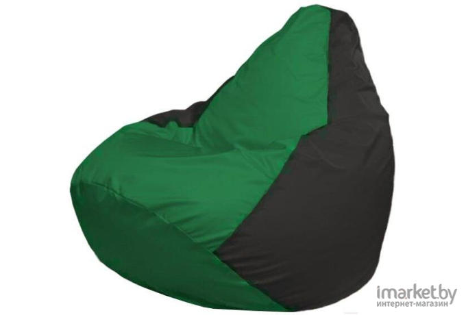Кресло-мешок Flagman Груша Макси зеленый/черный [Г2.1-235]