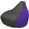 Кресло-мешок Flagman Груша Макси темно-серый/фиолетовый [Г2.1-370]
