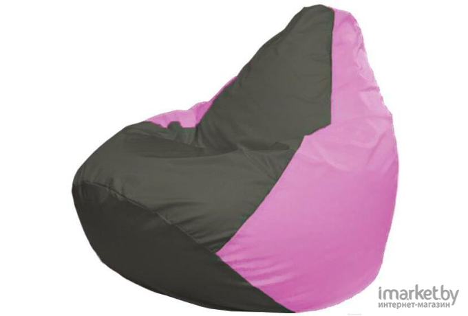 Кресло-мешок Flagman Груша Макси темно-серый/розовый [Г2.1-364]