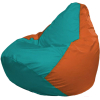 Кресло-мешок Flagman Груша Супер Мега бирюзовый/оранжевый [Г5.1-296]