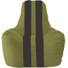 Кресло-мешок Flagman кресло Спортинг С1.1-460 оливковый с чёрными полосками