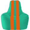 Кресло-мешок Flagman кресло Спортинг С1.1-296 бирюзовый с оранжевыми полосками