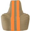 Кресло-мешок Flagman кресло Спортинг С1.1-90 бежевый с оранжевыми полосками