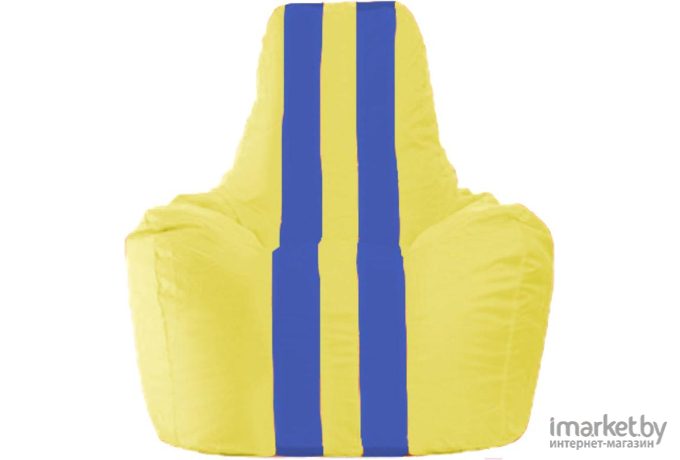 Кресло-мешок Flagman кресло Спортинг С1.1-254 жёлтый с синими полосками