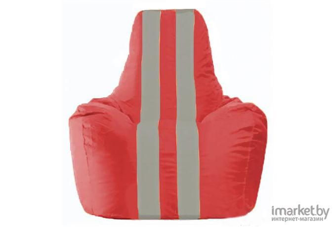 Кресло-мешок Flagman кресло Спортинг С1.1-173 красный с серыми  полосками