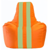 Кресло-мешок Flagman кресло Спортинг С1.1-215 оранжевый с салатовыми полосками