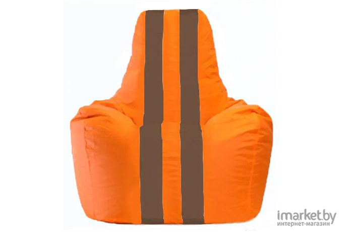 Кресло-мешок Flagman кресло Спортинг С1.1-218 оранжевый с коричневыми полосками