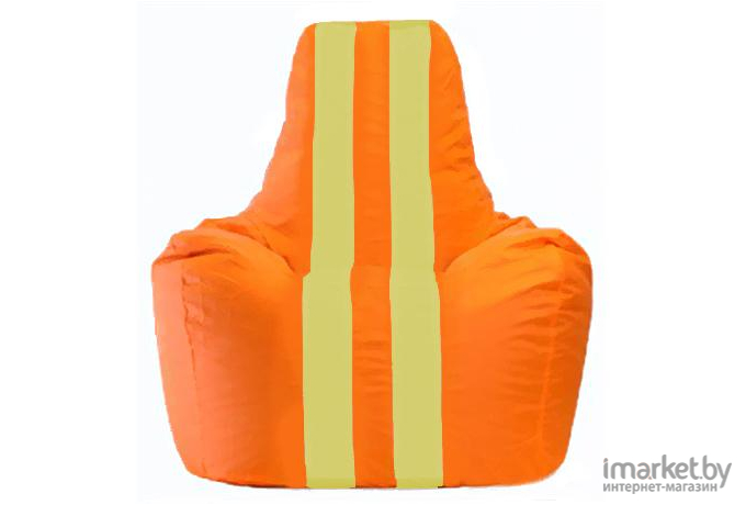 Кресло-мешок Flagman кресло Спортинг С1.1-219 оранжевый с жёлтыми полосками