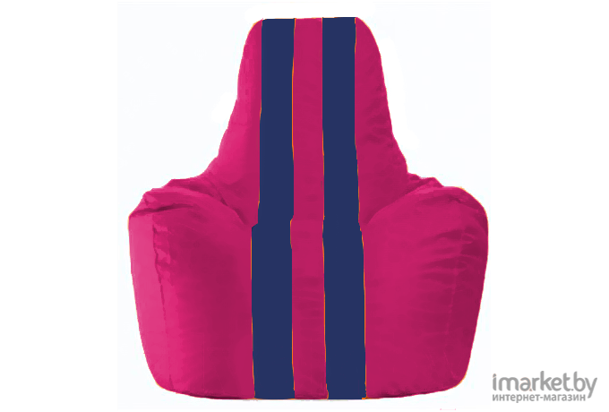 Кресло-мешок Flagman кресло Спортинг С1.1-379 лиловый с тёмно-синими полосками