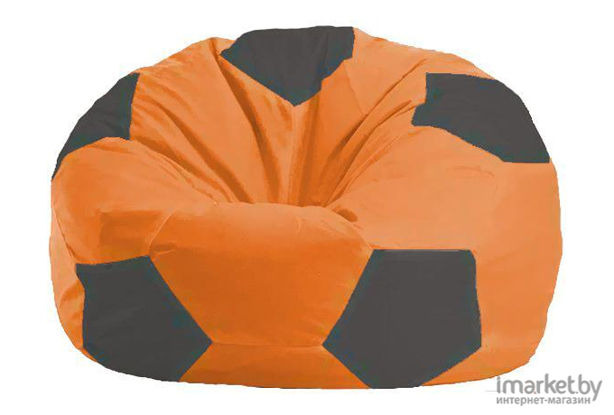 Кресло-мешок Flagman кресло Мяч Стандарт М1.1-210 оранжевый/тёмно-серый