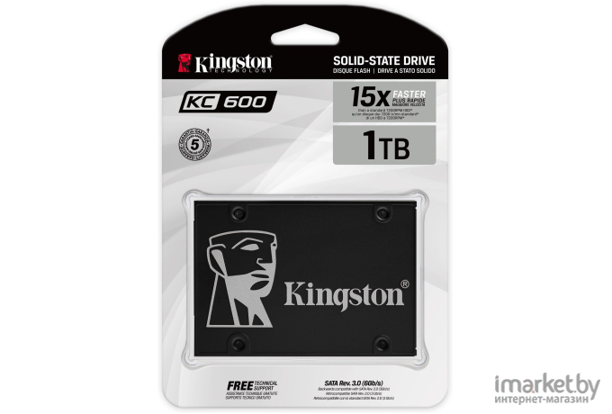 SSD диск Kingston KC600 1TB [SKC600/1024G]