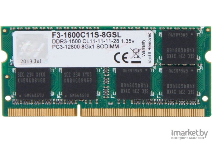 Оперативная память G.Skill SO-DIMM DDR III 8Gb PC-12800 1600Mhz [F3-1600C11S-8GSL]