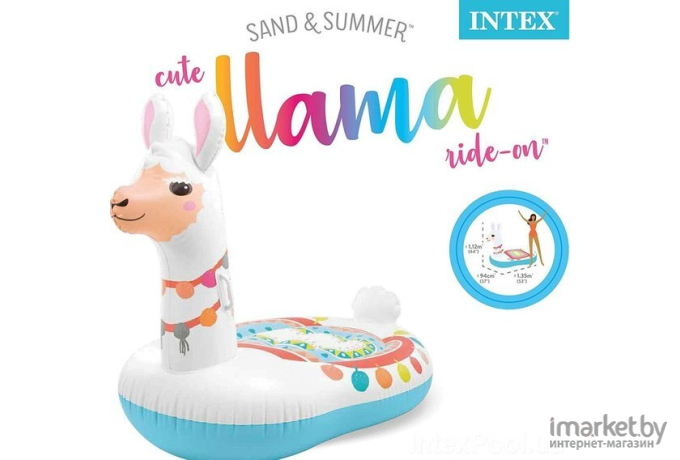 Надувной плот Intex Cute Llama Ride-On [57564]