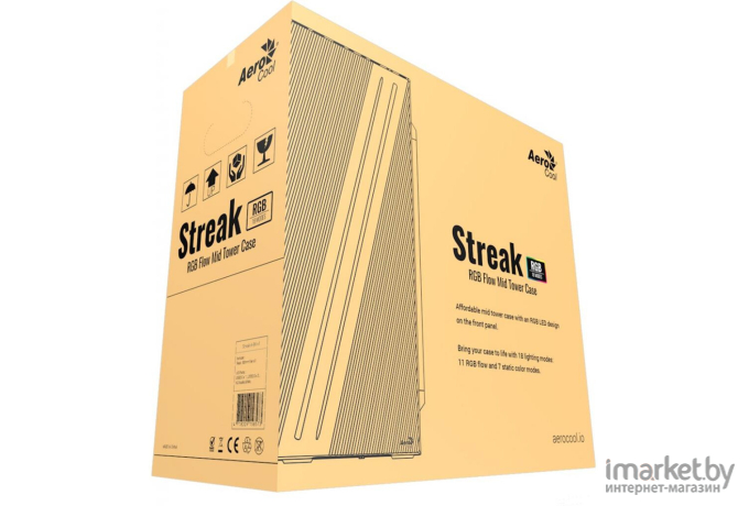 Корпус для компьютера AeroCool Streak-A-BK-v1  Без БП Black