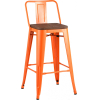 Барный стул Stool Group Tolix wood со спинкой оранжевый глянцевый [YD-H675E-W LG-05]