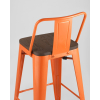 Барный стул Stool Group Tolix wood со спинкой оранжевый глянцевый [YD-H675E-W LG-05]