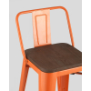 Барный стул Stool Group Tolix wood со спинкой оранжевый глянцевый [YD-H675E-W LG-05]