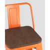 Барный стул Stool Group Tolix wood со спинкой оранжевый глянцевый [YD-H675E-W LG-05]