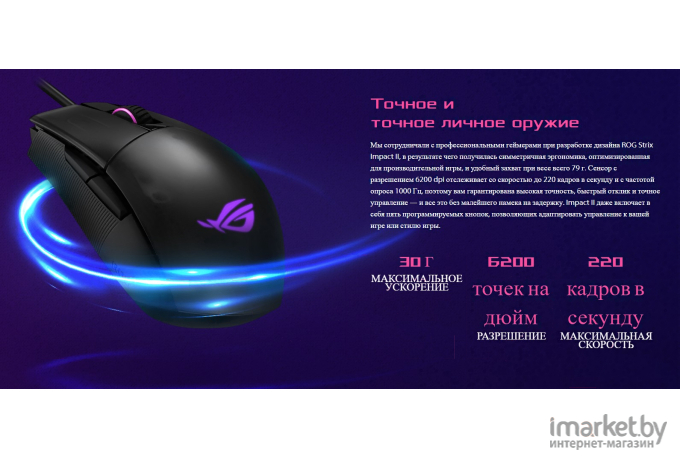 Мышь ASUS ROG Strix Impact II [90MP01E0-B0UA00]