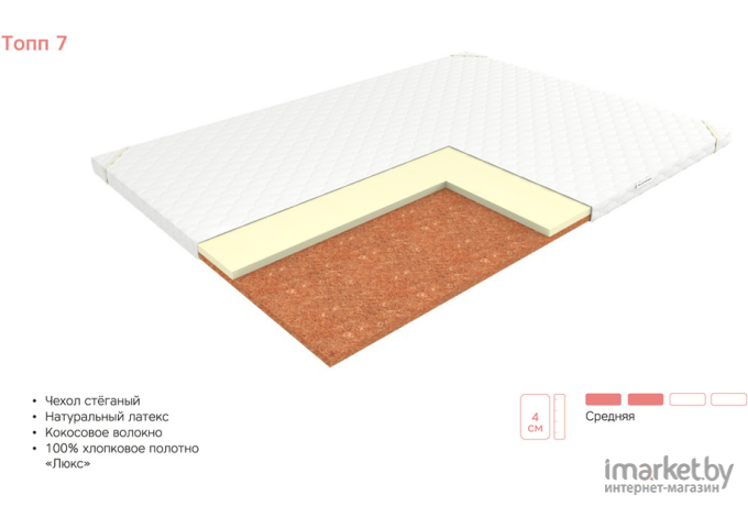 Наматрасник EOS Топп 7 110x200 бязь