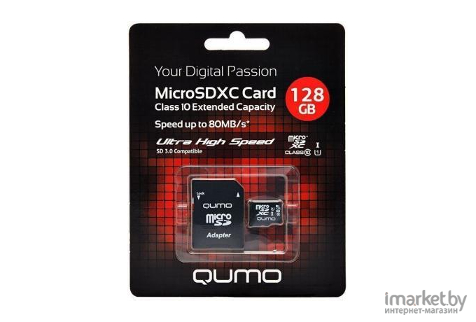 Карта памяти QUMO Micro SecureDigital 128Gb [QM128GMICSDXC10U3]