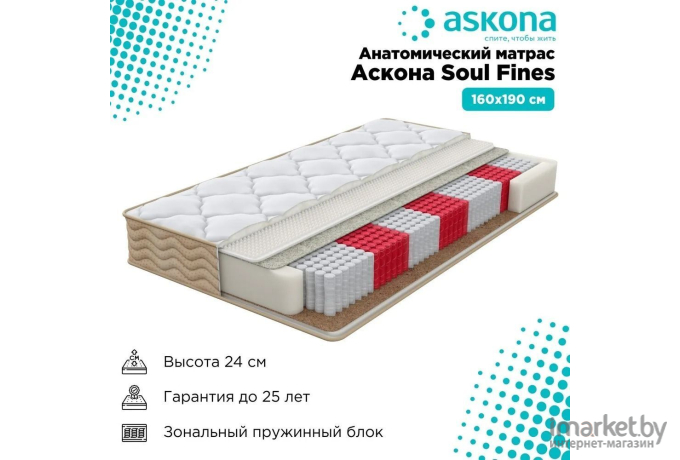Матрас Askona Soul Fines 160x200