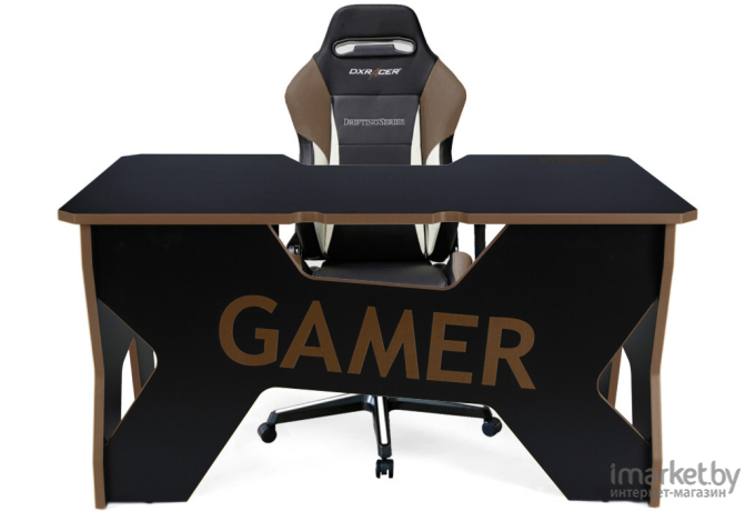 Стол игровой Generic Comfort чёрно-коричневый [GAMER2/DS/NC]