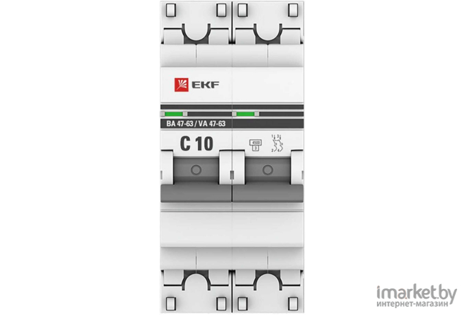 Выключатель нагрузки EKF mcb4763-2-10C-pro 2P 10А (C) 4,5kA ВА 47-63 PROxima