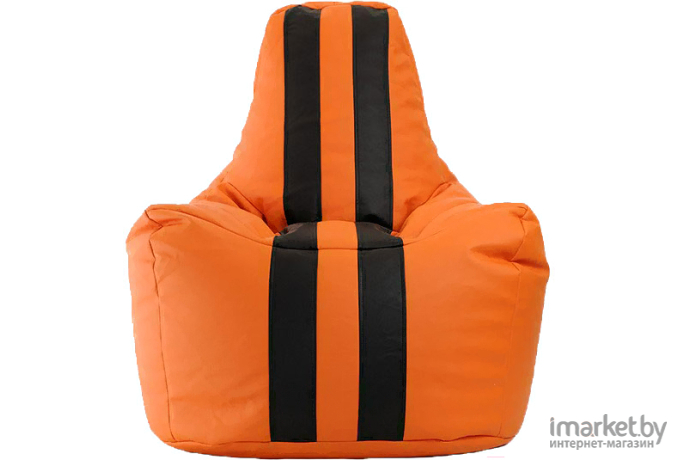 Кресло-мешок Flagman Спортинг С2.3-02 оранжевый/черный