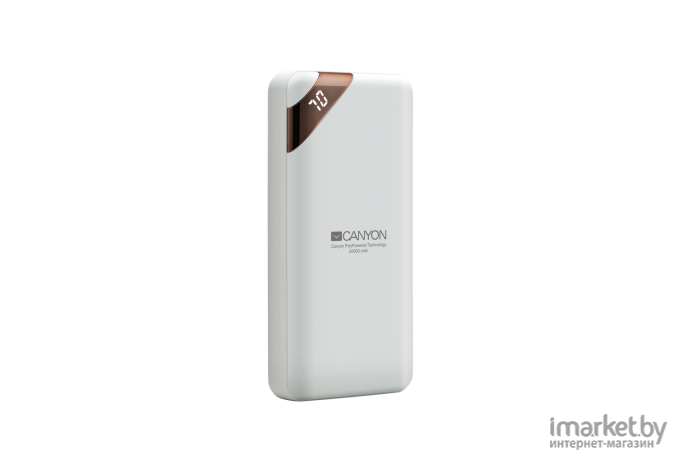 Портативное зарядное устройство Canyon Power bank 20000mAh White [CNE-CPBP20W]