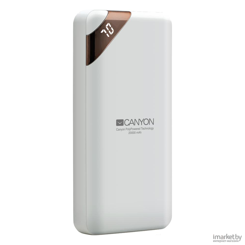 Портативное зарядное устройство Canyon Power bank 20000mAh White  [CNE-CPBP20W] в каталоге Аймаркет | Цена | С доставкой