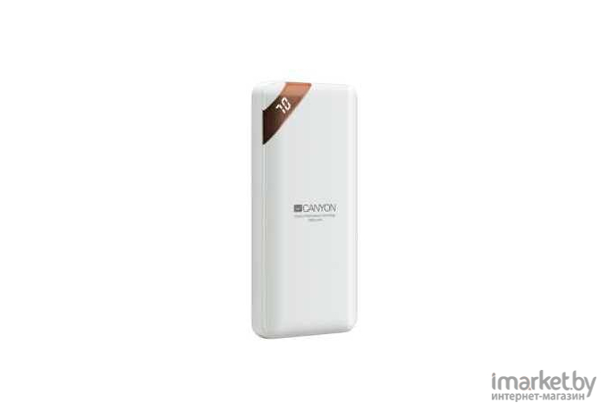 Портативное зарядное устройство Canyon Power bank 10000mAh White [CNE-CPBP10W]