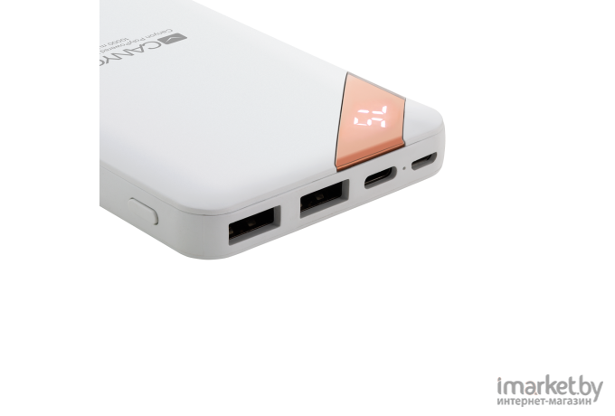 Портативное зарядное устройство Canyon Power bank 10000mAh White [CNE-CPBP10W]