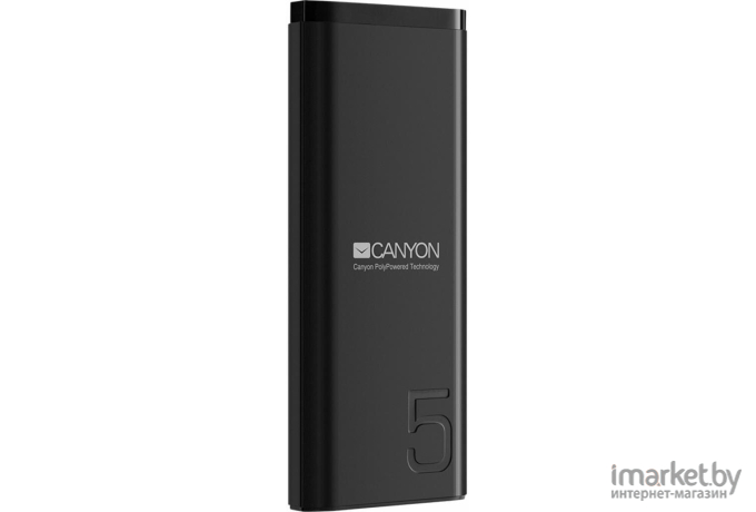 Портативное зарядное устройство Canyon Power bank 5000mAh Black [CNE-CPB05B]