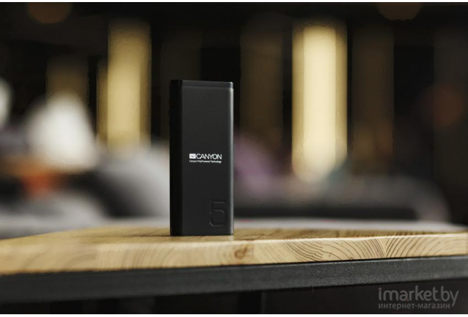 Портативное зарядное устройство Canyon Power bank 5000mAh Black [CNE-CPB05B]