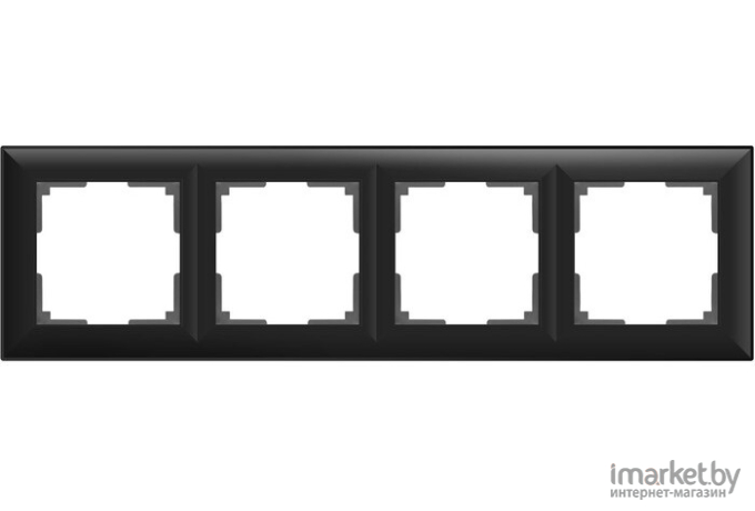 Рамка Werkel Fiore на 4 поста- WL14-Frame-04 черный матовый (a038844/W0042208)