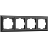 Рамка Werkel Fiore на 4 поста- WL14-Frame-04 черный матовый (a038844/W0042208)