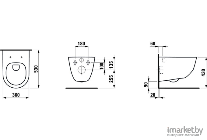 Унитаз Laufen Rimless Pro 8209660000001 + 8989660000001