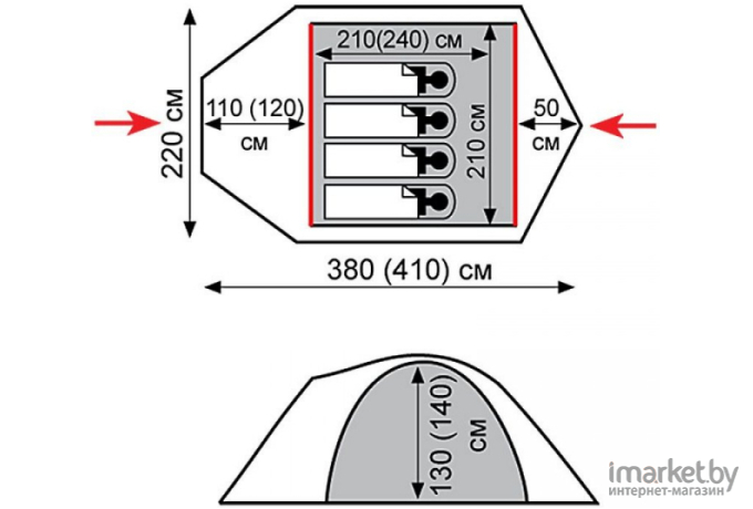 Палатка Tramp Mountain 4 V2 [TRT-24]