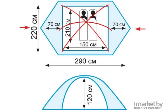 Палатка Tramp Peak 2 V2 [TRT-25]