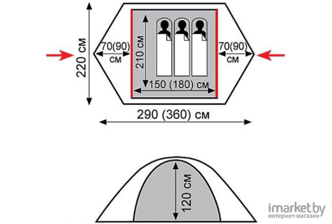 Палатка Tramp Peak 2 V2 [TRT-25]