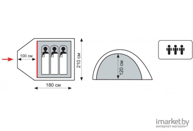 Палатка Tramp Indi 3 V2 [TTT-018]