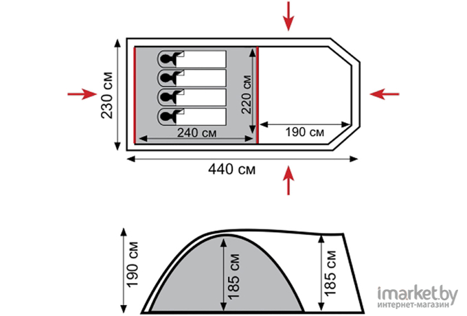 Палатка Tramp Anaconda 4 V2 [TRT-78]