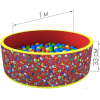 Игровой сухой бассейн Romana Веселая поляна ДМФ-МК-02.51.02 100 шариков красный