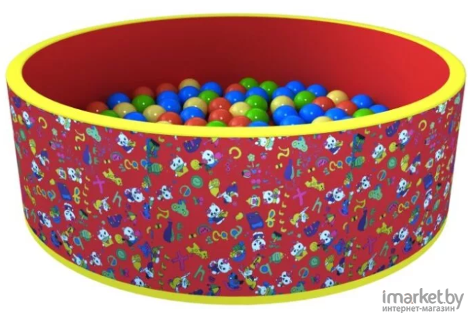 Игровой сухой бассейн Romana Веселая поляна ДМФ-МК-02.51.02 100 шариков красный
