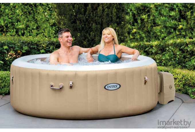 Надувной бассейн Intex Bubble Massage 28426 145х196х71