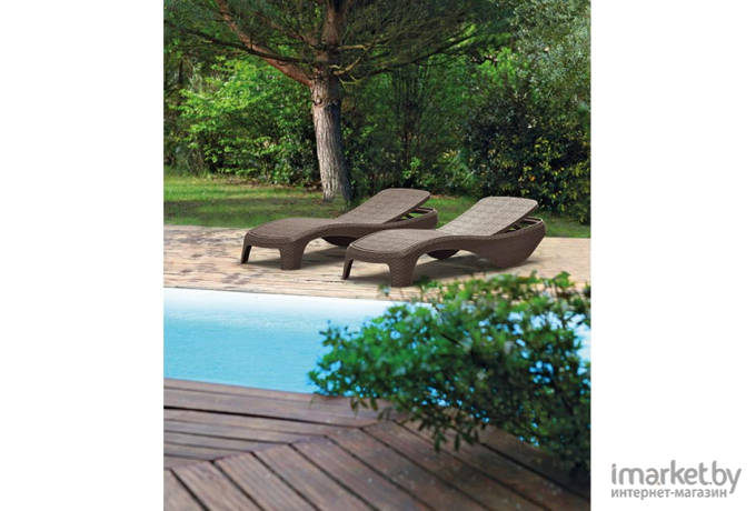 Шезлонг Keter Atlantic Sun Lounger коричневый